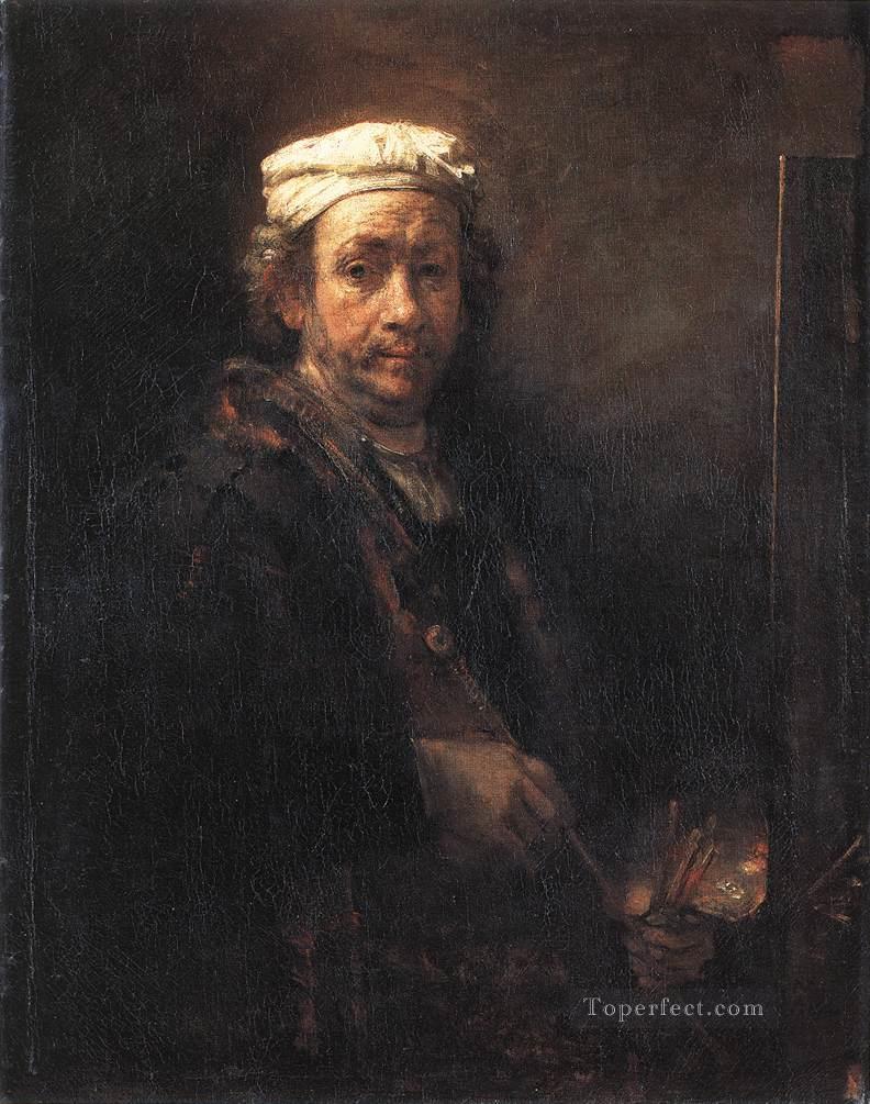 Portrait of the Artist at His Easel 1660 Rembrandt Oil Paintings